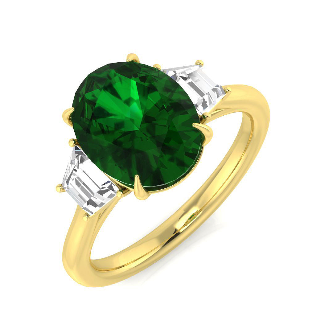 Diamond Bolkover Emerald Ring | 2.5ct - 4.5ct