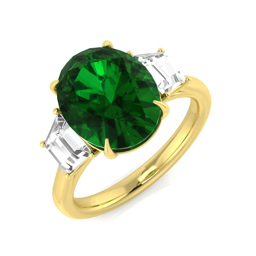 Diamond Bolkover Emerald Ring | 2.5ct - 4.5ct