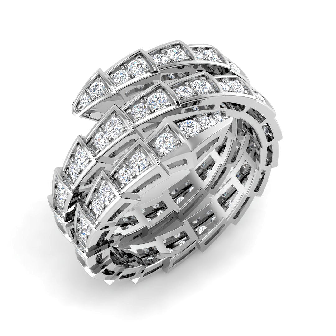 Luxury Multi-Row Diamond Cluster Ring – Lab-Grown & Natural Diamonds | Platinum & Gold
