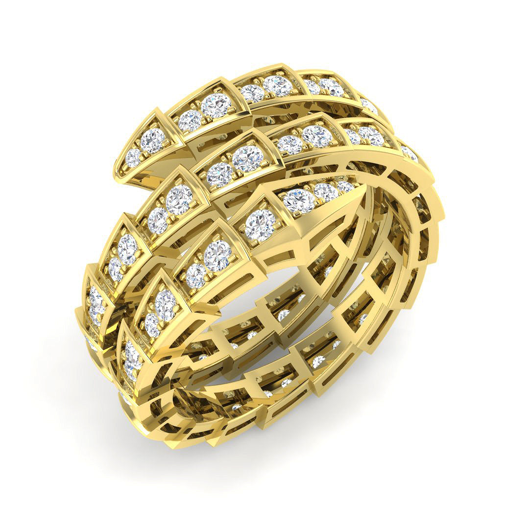 Luxury Multi-Row Diamond Cluster Ring – Lab-Grown & Natural Diamonds | Platinum & Gold