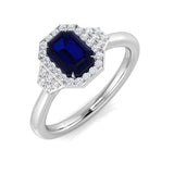 Diamond Carikbrooke Blue Sapphire Ring | 0.75ct - 1ct