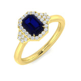 Diamond Carikbrooke Blue Sapphire Ring | 0.75ct - 1ct
