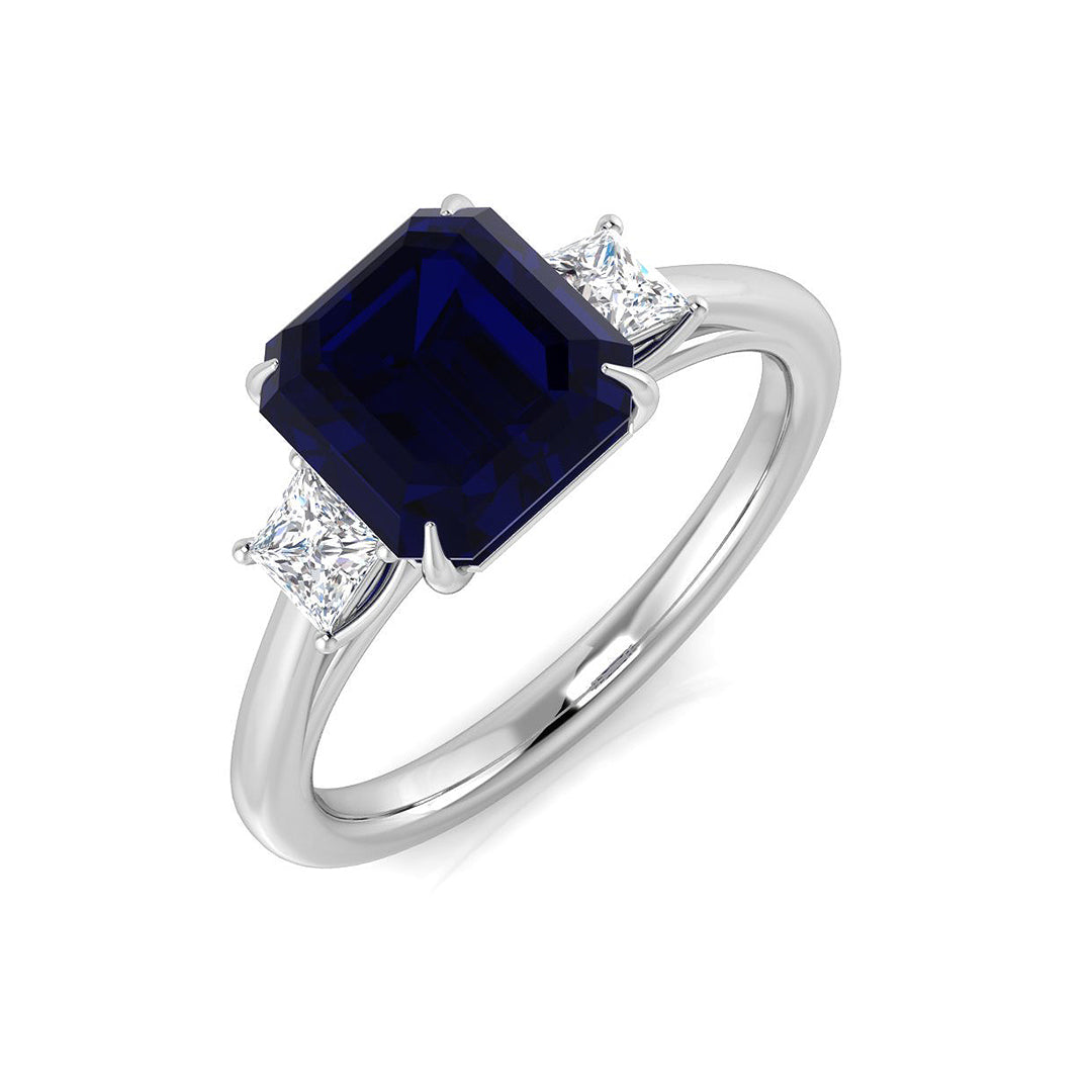 Diamond Chirk Blue Sapphire Ring | 1.25ct - 2.75ct