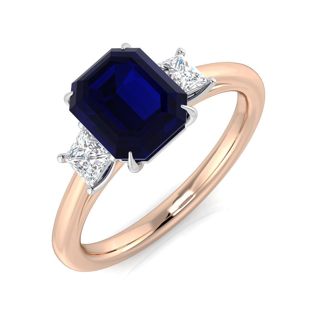 Diamond Chirk Blue Sapphire Ring | 1.25ct - 2.75ct