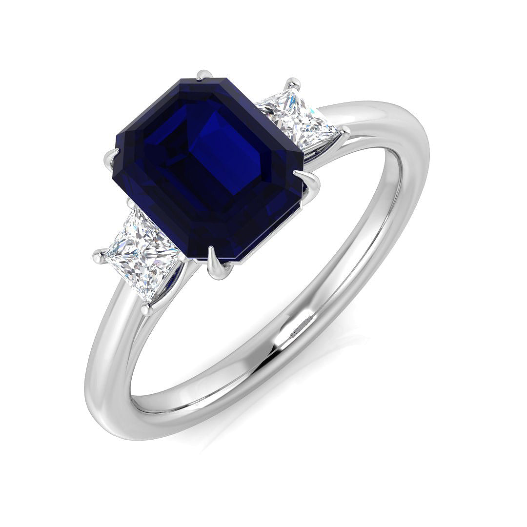 Diamond Chirk Blue Sapphire Ring | 1.25ct - 2.75ct