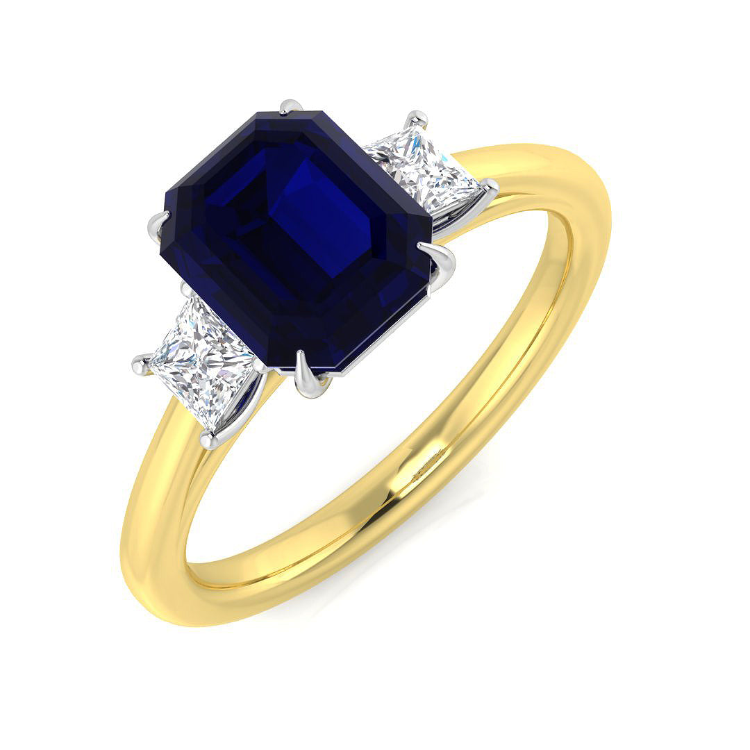 Diamond Chirk Blue Sapphire Ring | 1.25ct - 2.75ct