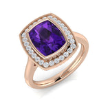 Diamond Belkize Amethyst Ring | 1.75ct - 5.5ct