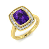 Diamond Belkize Amethyst Ring | 1.75ct - 5.5ct