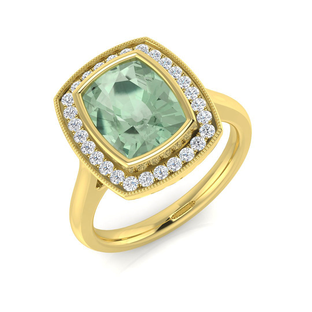 Diamond Belkize Amethyst Ring | 1.75ct - 5.5ct