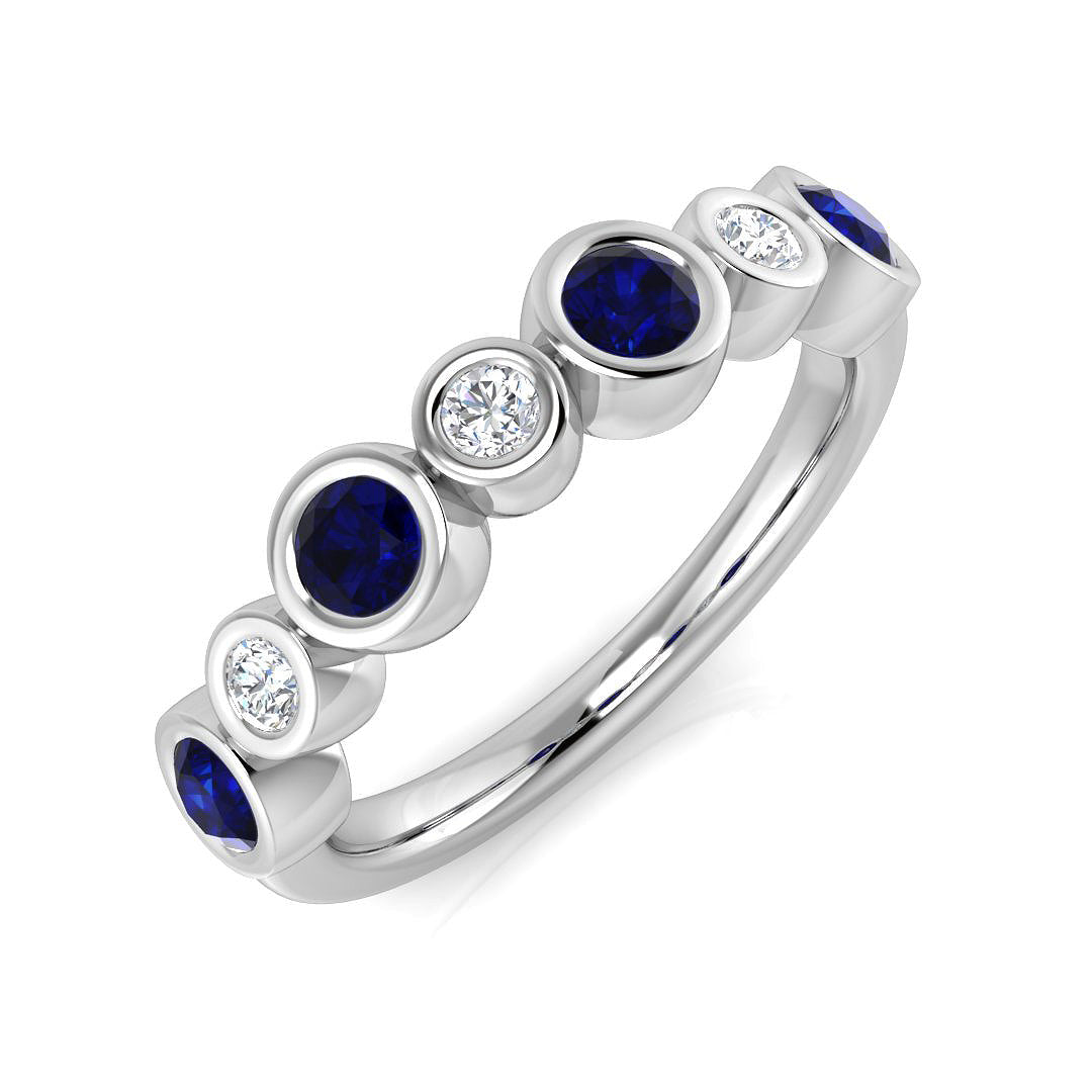 Diamond Kidwelly Blue Sapphire Ring | 0.5ct - 0.75ct