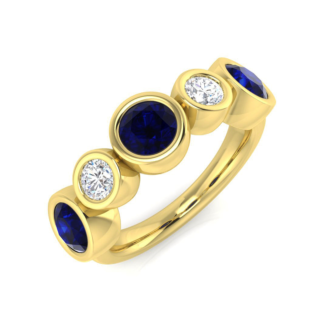Diamond Gsaktonbury Blue Sapphire Ring | 1.75ct