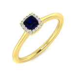 Diamond Okehamptob Blue Sapphire Ring | 0.2ct - 0.25ct