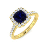 Diamond Peebsek Blue Sapphire Ring | 1ct - 1.25ct