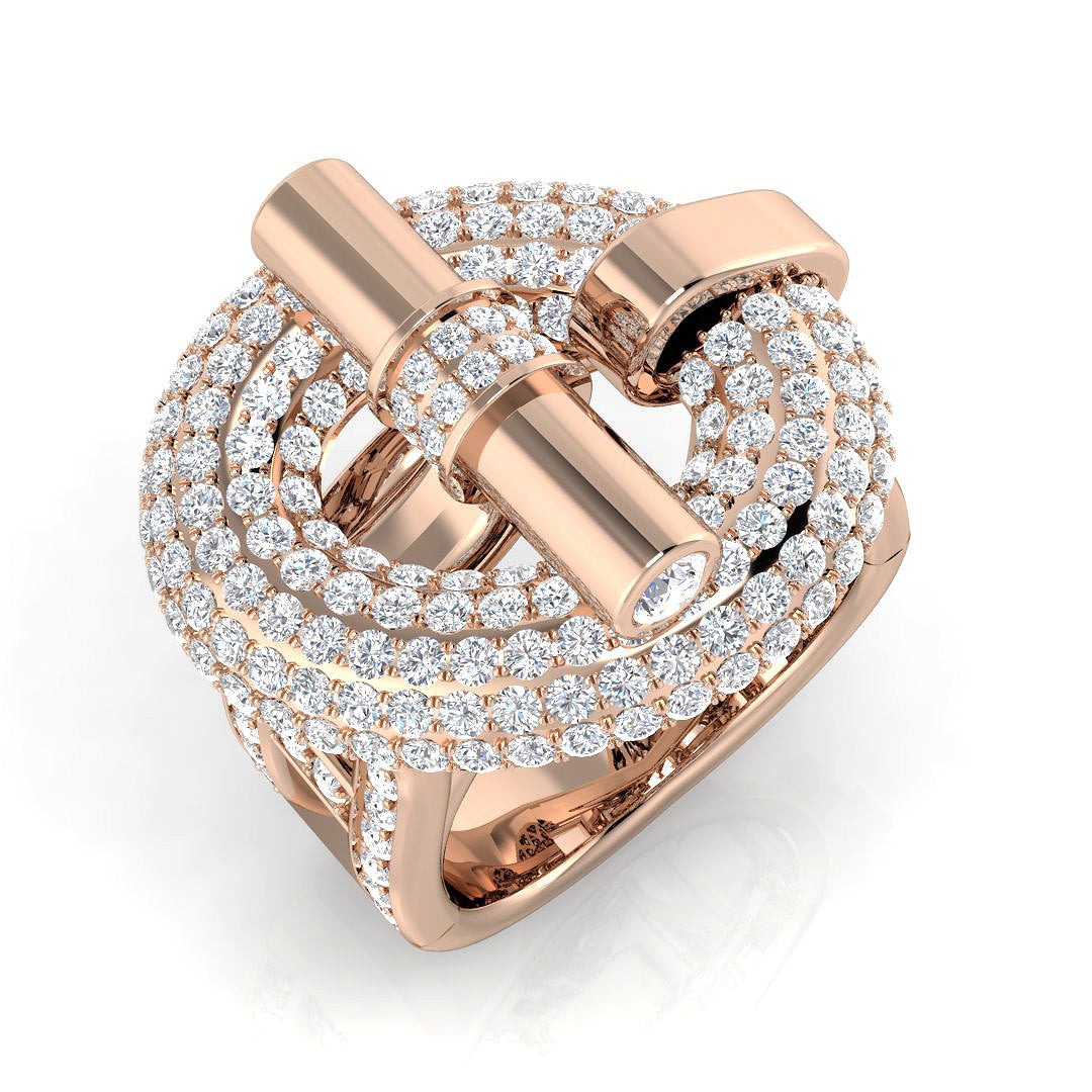 Lab-Grown Diamond Pave Ring | 2.25ct | Hallmarked Gold & Platinum