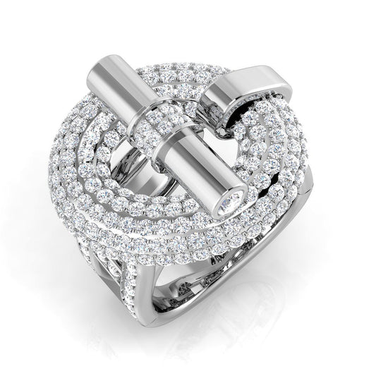 Lab-Grown Diamond Pave Ring | 2.25ct | Hallmarked Gold & Platinum