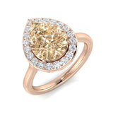 Diamond borham Morganite Ring | 2ct | Hallmarked Gold & Platinum