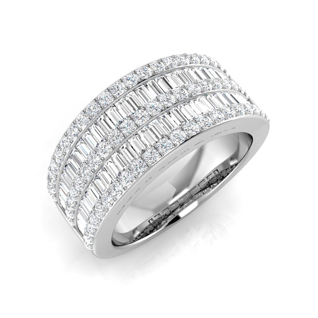 Dazzling Diamond Baguette and Round Cut Eternity Band