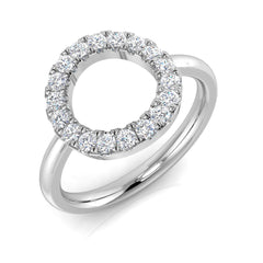 0.40Carat D-E/VS Lab Grown Diamond Circle of Life Engagement Ring 9k White Gold Ready To Ship