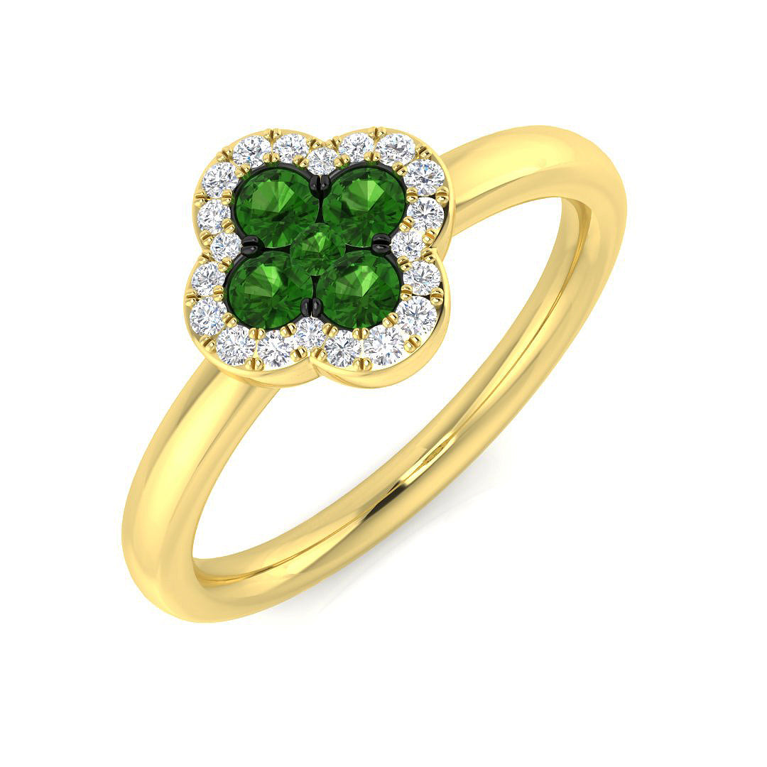 0.42Ct Diamond Ring in 18k Yellow Gold