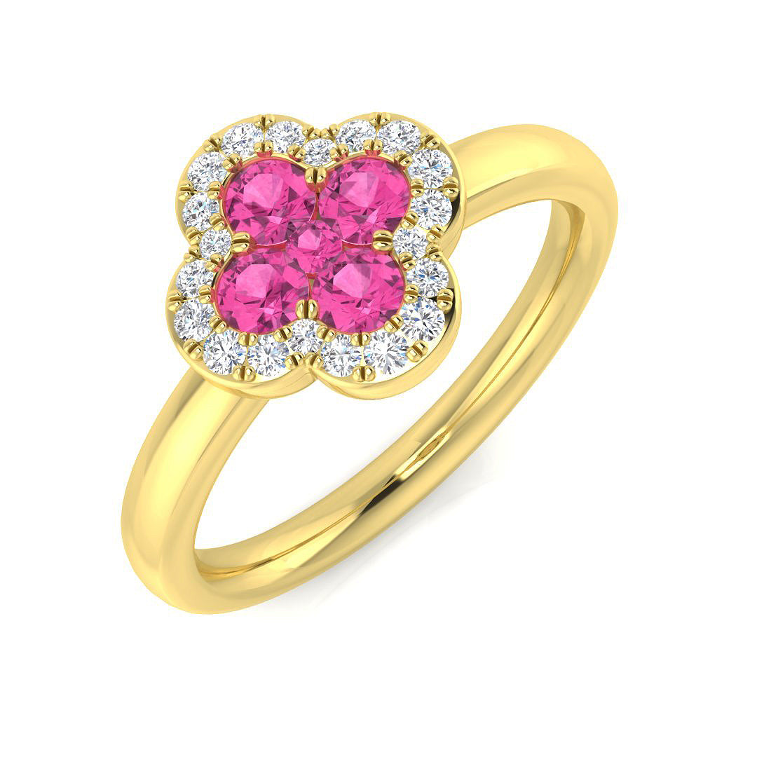 0.55Ct Diamond Ring in 18k Yellow Gold