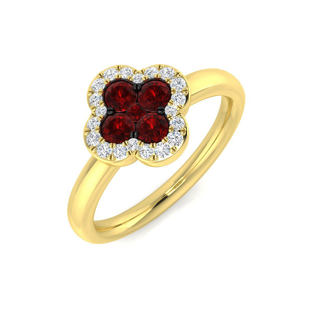0.57Ct Diamond Ring in 18k Yellow Gold