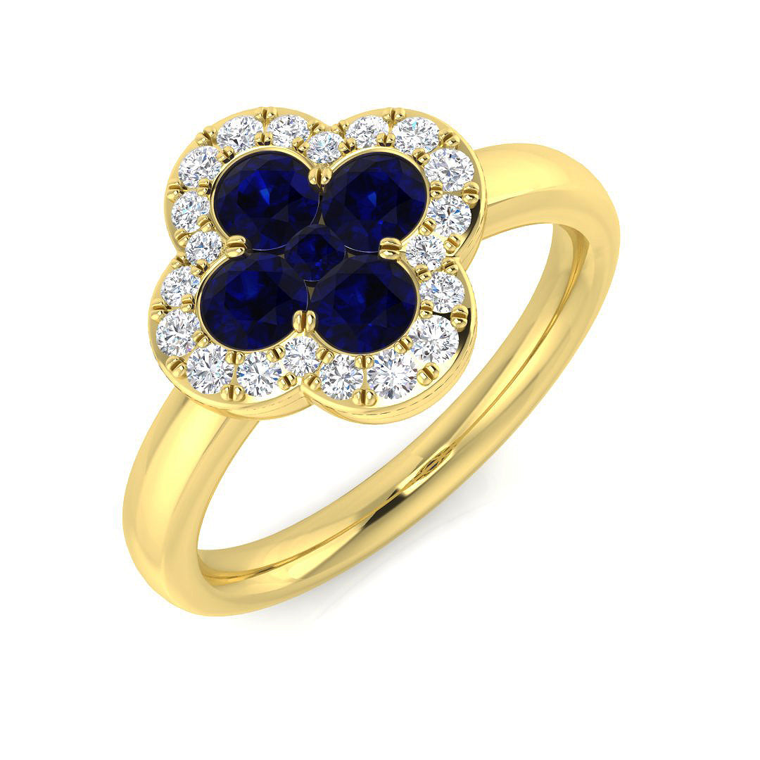 0.95Ct Diamond Ring in 18k Yellow Gold
