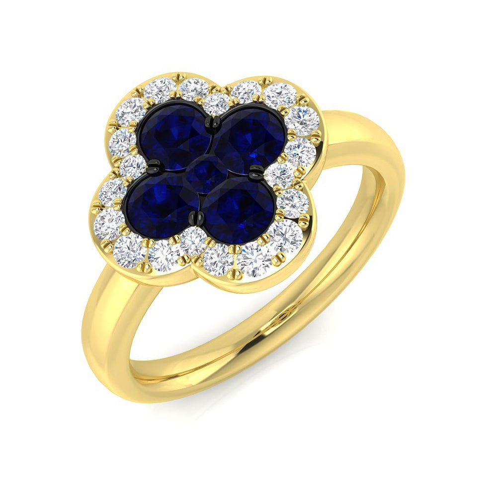 1.34Ct Diamond Ring in 18k Yellow Gold