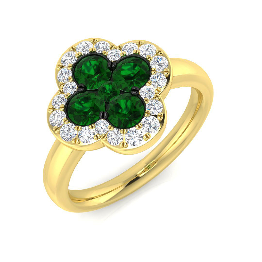 1.19Ct Diamond Ring in 18k Yellow Gold