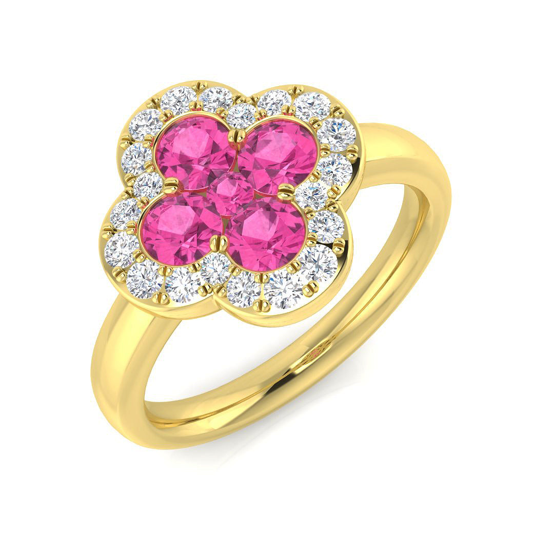 1.3Ct Diamond Ring in 18k Yellow Gold