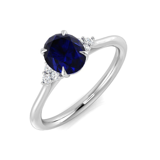 Blue Sapphire Solitaire Ring