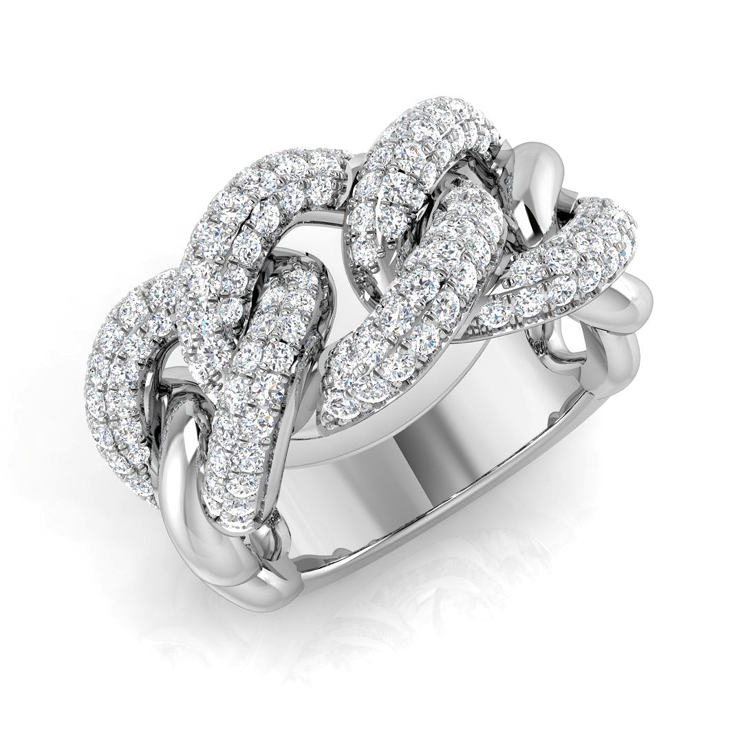Diamond Pave Ring | 0.75ct - 2ct | Hallmarked Gold & Platinum