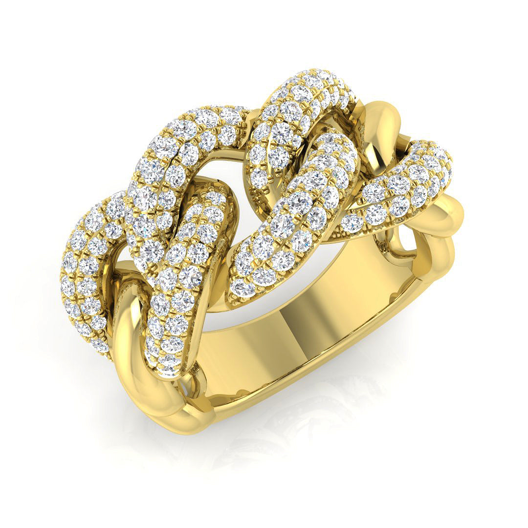 Diamond Pave Ring | 0.75ct - 2ct | Hallmarked Gold & Platinum