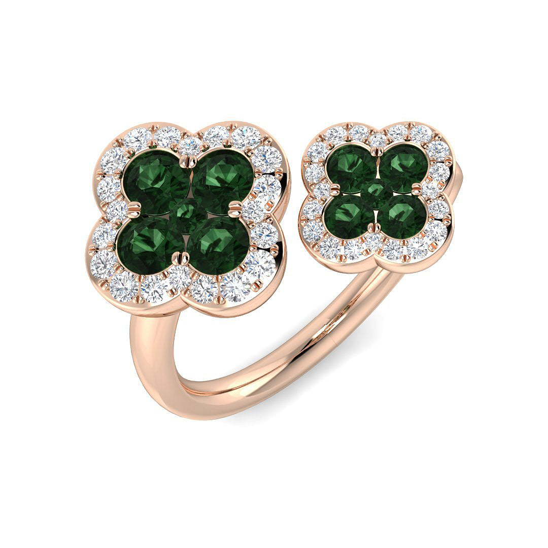 Diamond kherborbe Emerald Ring | 1.25ct - 1.5ct