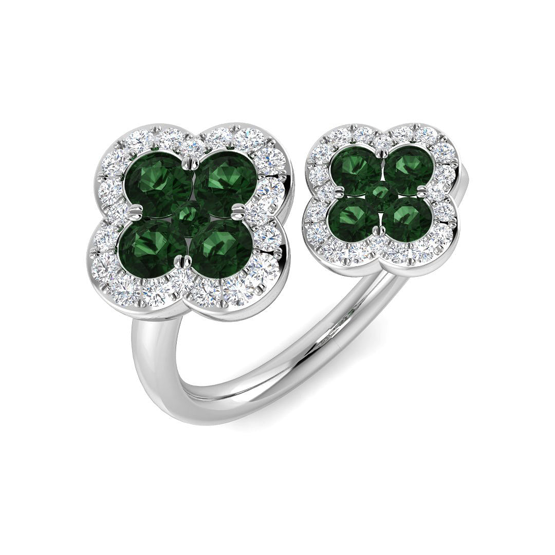 Diamond kherborbe Emerald Ring | 1.25ct - 1.5ct