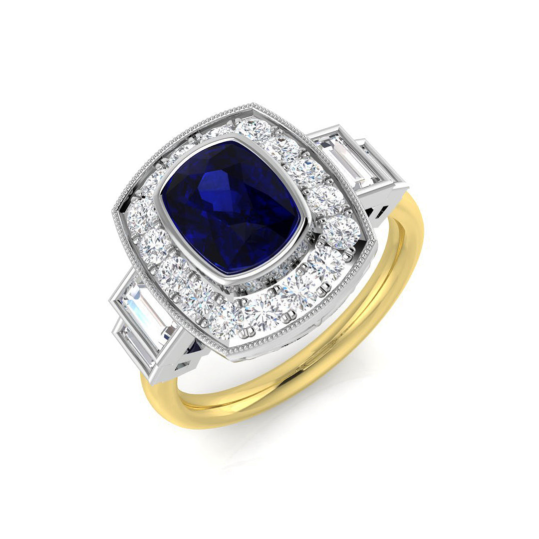 Diamond kevenoakk Blue Sapphire Ring | 2.5ct