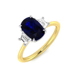 Diamond Casbicot Blue Sapphire Ring | 1.75ct - 2.75ct