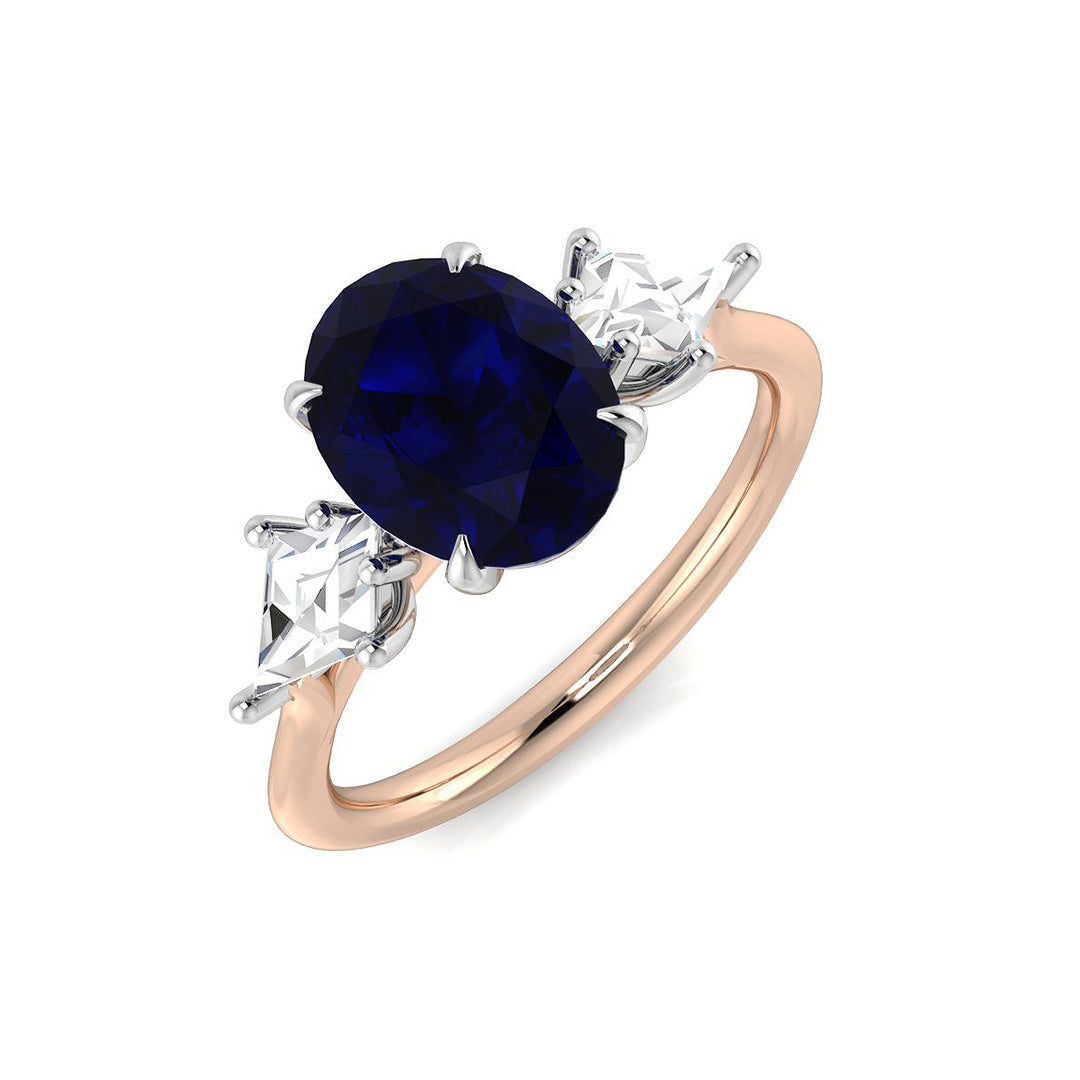 Diamond Mobmouth Blue Sapphire Ring | 2.25ct
