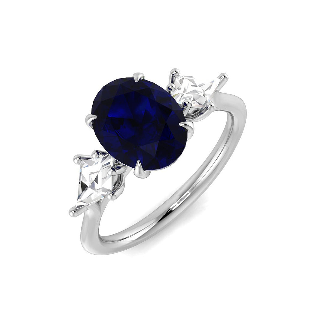 Diamond Mobmouth Blue Sapphire Ring | 2.25ct