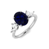 Diamond Mobmouth Blue Sapphire Ring | 2.25ct