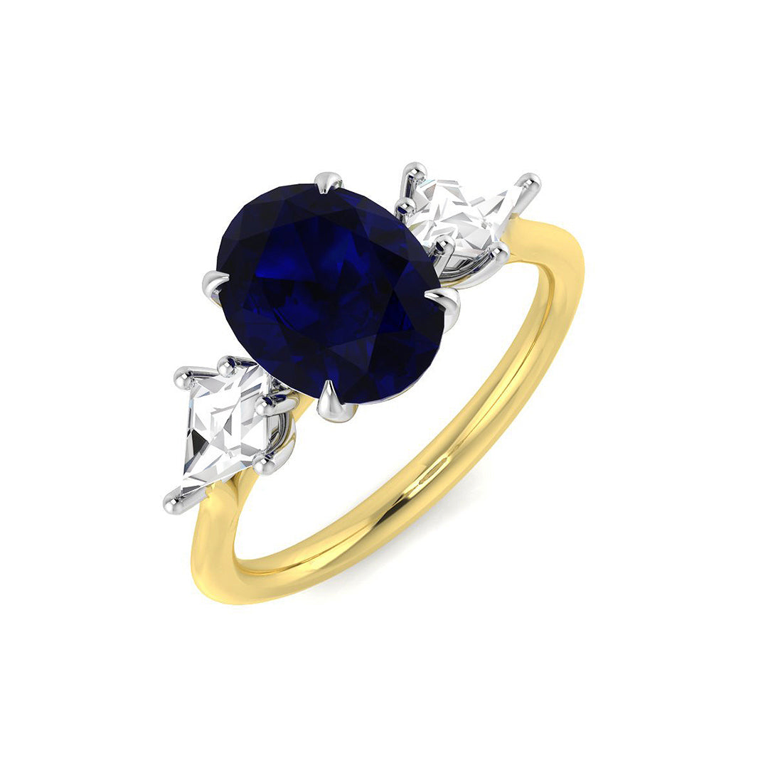 Diamond Mobmouth Blue Sapphire Ring | 2.25ct