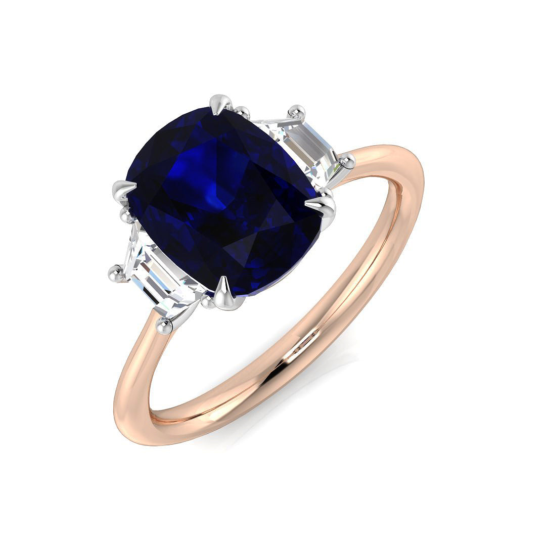 Diamond Abergavebby Blue Sapphire Ring | 2.25ct - 3ct