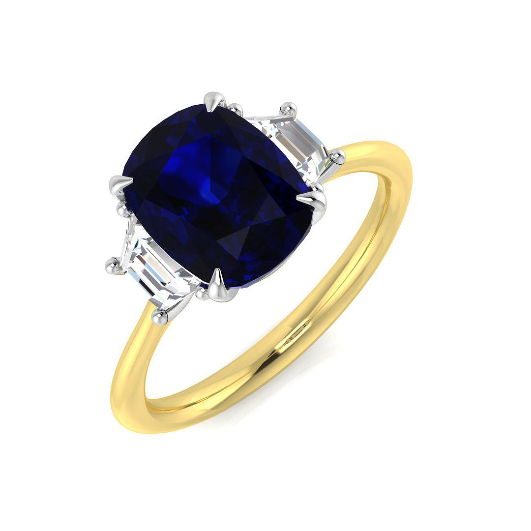 Diamond Abergavebby Blue Sapphire Ring | 2.25ct - 3ct