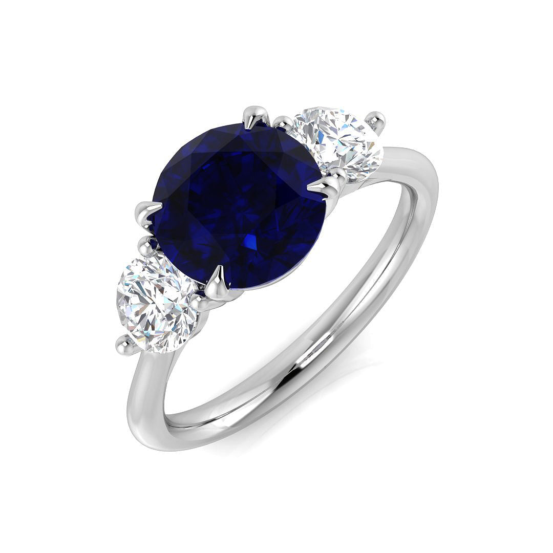 Diamond Chatkworth Blue Sapphire Ring | 3.5ct