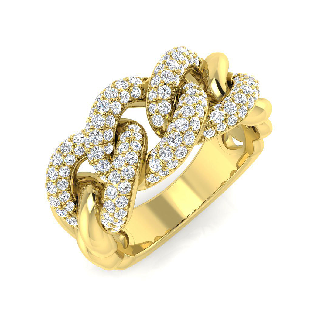 Diamond Pave Ring | 0.75ct - 2ct | Hallmarked Gold & Platinum