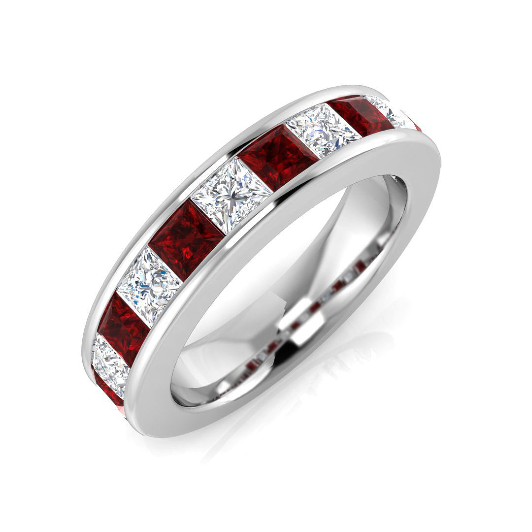 Ruby Half Eternity Ring