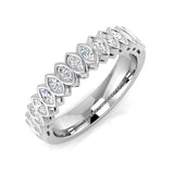 0.50ct Lab-Grown Marquise Cut D/VVS Diamond Half Eternity Ring