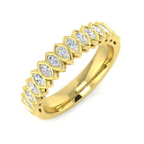 0.50ct Lab-Grown Marquise Cut D/VVS Diamond Half Eternity Ring