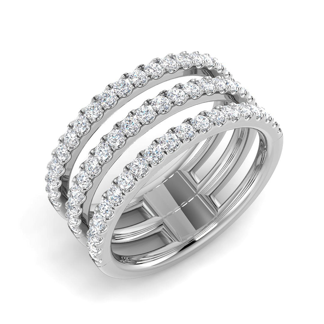 Diamond Tretower Fancy Ring | 0.75ct | Hallmarked Gold & Platinum