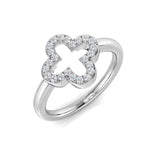 Diamond Clover Cluster Ring | 0.15ct | Hallmarked Gold & Platinum