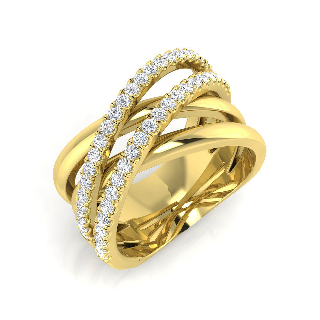 Diamond Farringbon Fancy Ring | 0.5ct | Hallmarked Gold & Platinum